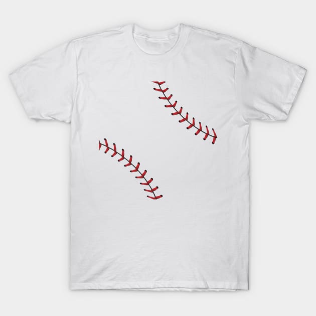 Baseball Ball Laces T-Shirt by AnnArtshock